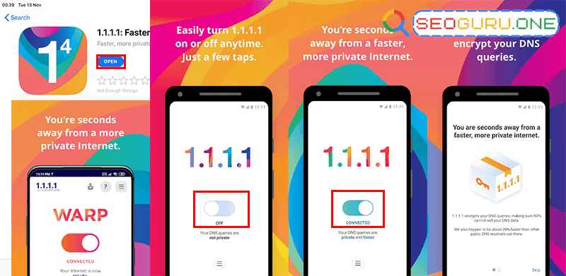 1.1.1.1 faster internet IOS