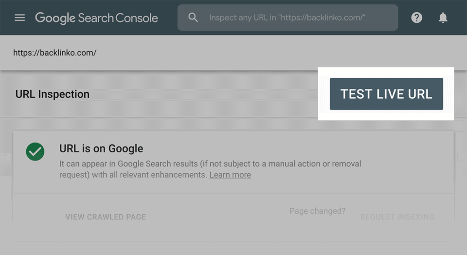 google-search-console-test-live-url