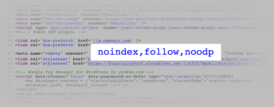 noindex html