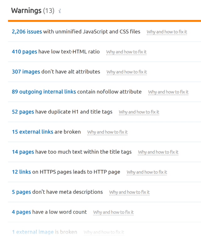 semrush-backlinko-site-audit-warnings