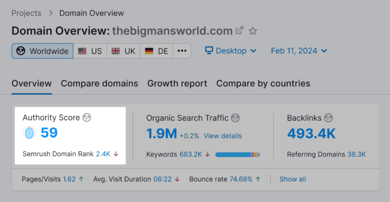 semrush-domain-overview-thebigmansworld