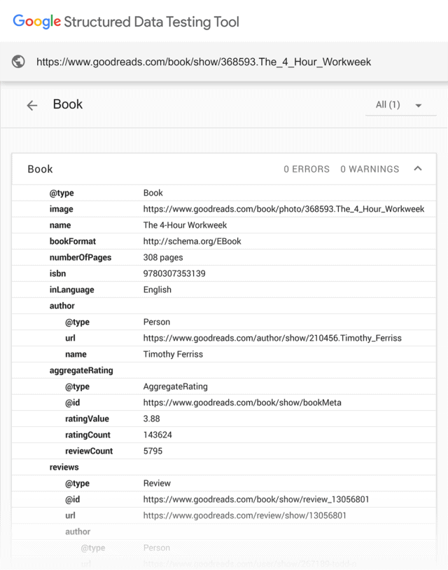 structured-data-testing-tool-result