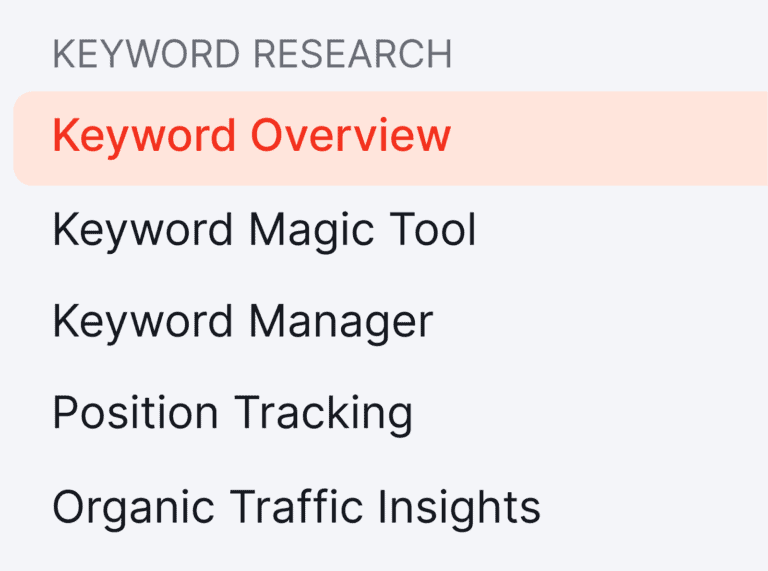 Keyword-overview-tool