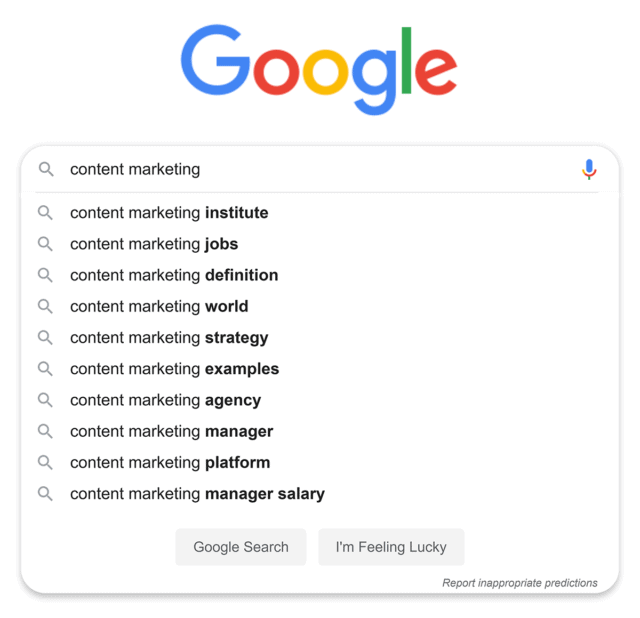 google-search-content-marketing-suggestions