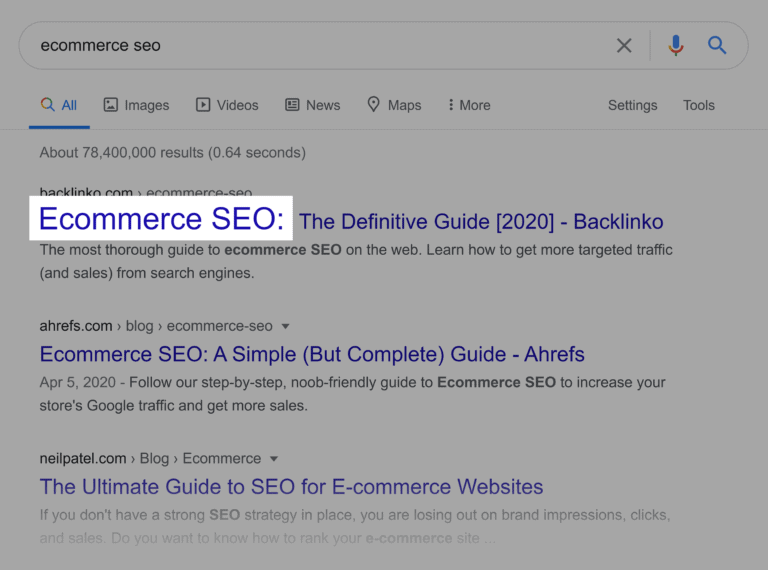 10 ecommerce-seo-google-serp