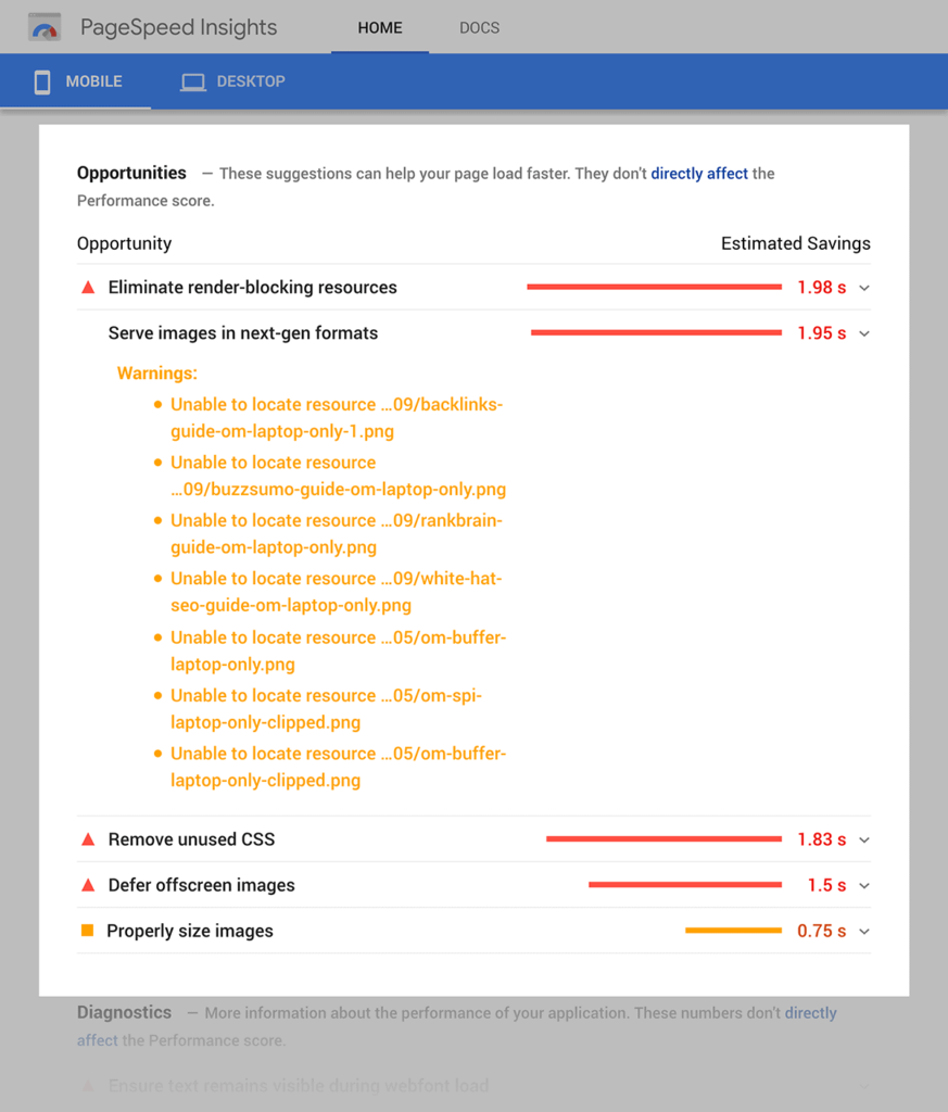 page-speed-insights-opportunities