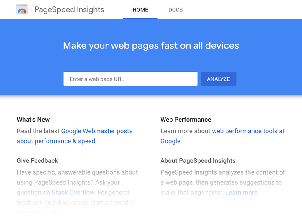 page-speed-insights-tool