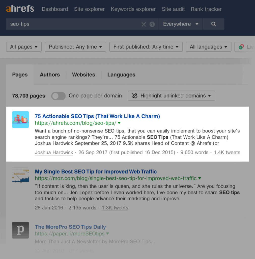 ahrefs-content-explorer-seo-tips