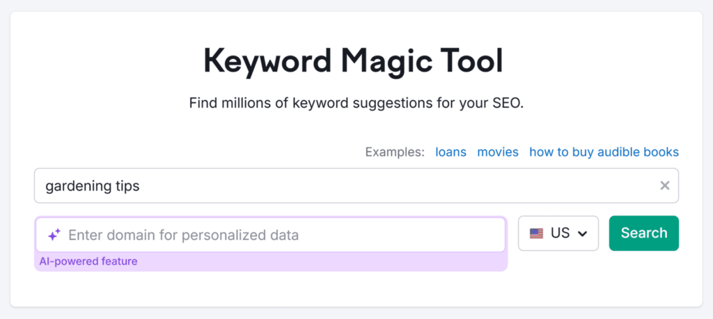 keyword-magic-tool-search-gardening-tips