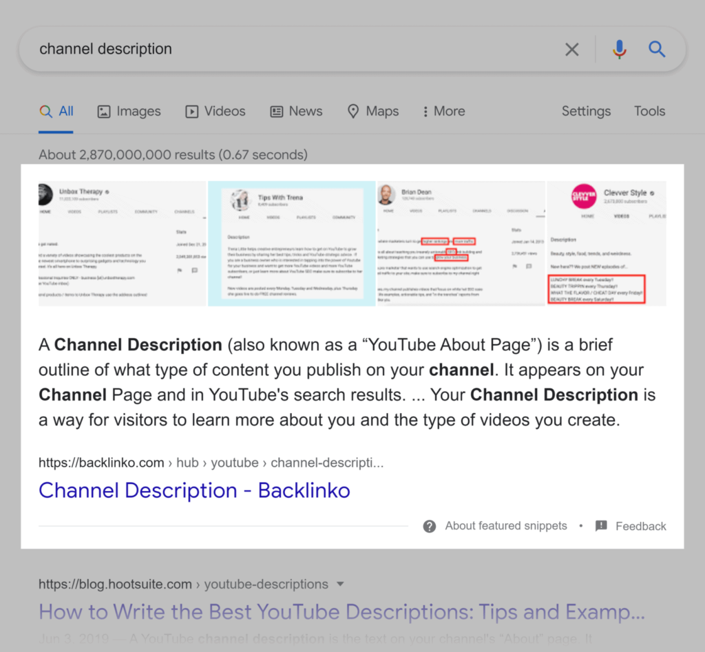 google-serp-channel-description-featured-snippet