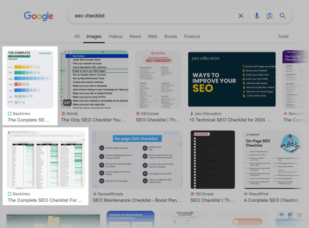 google-serp-seo-checklist-images